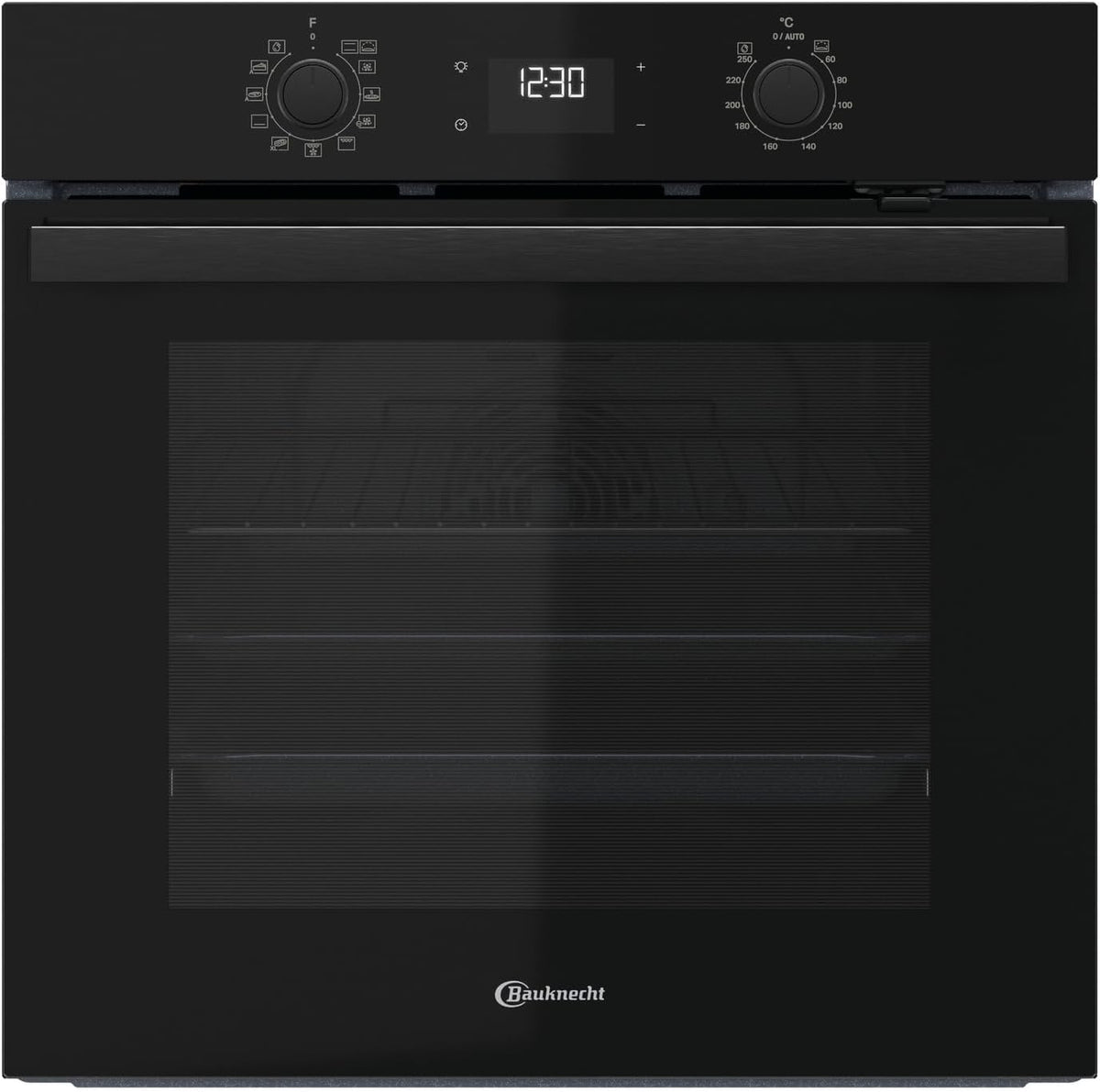 Bauknecht Backofen, 60 cm, 71l, Schwarz, BBA285HU1K Einbau-Heissluftbackofen mit 12 Funktionen/ /