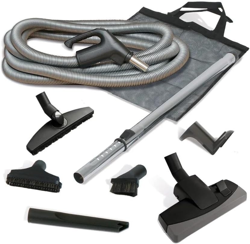 AX CENTRAL VAC Staubsauger, 12m, Schwarz, Reinigungskit ELEKTROCOMFORT Langer für einen, Kompatibel mit den Modellen Beam