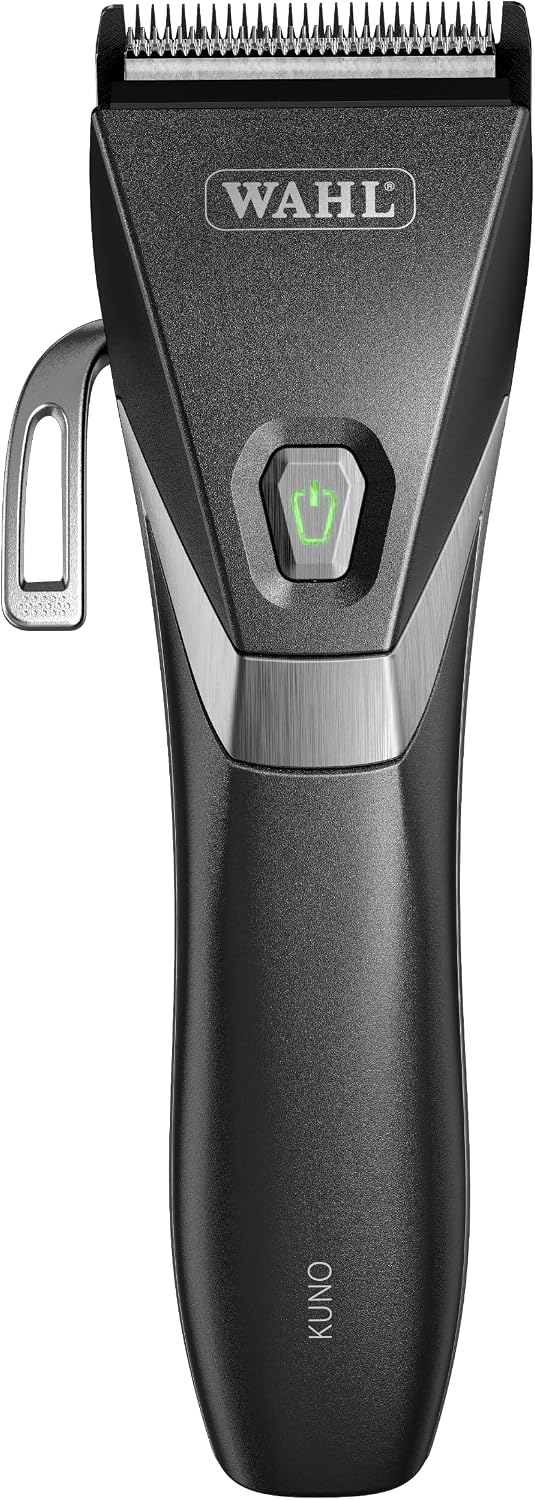 Wahl Elektrorasierer, 1,8 mm, Schwarz, Kuno, Professioneller Akku-Haarschneider, bis zu 100 Minuten Laufzeit, Akku-Haarschneider mit Taper-Hebel
