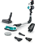 Bosch Stabstaubsauger, Weiss, Unlimited 7 ProHygienic Aqua Kabelloser Staubsauger, 2-in-1 DynamicAqua Bürste, konventionelle Bürste
