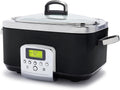GreenPan Schongarer, 6 L, Schwarz, Elite 8-in-1 Programmierbarer Slow Cooker Multikocher, Spülmaschinenfester Deckel & Topf
