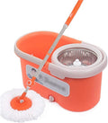 JINHH Mopp- & Eimersets, Edelstahl+Faser+PP-Kunststoff, Orange/Silber, Spin Mop Eimer System Spin Mop Orange Spin Mop Eimer