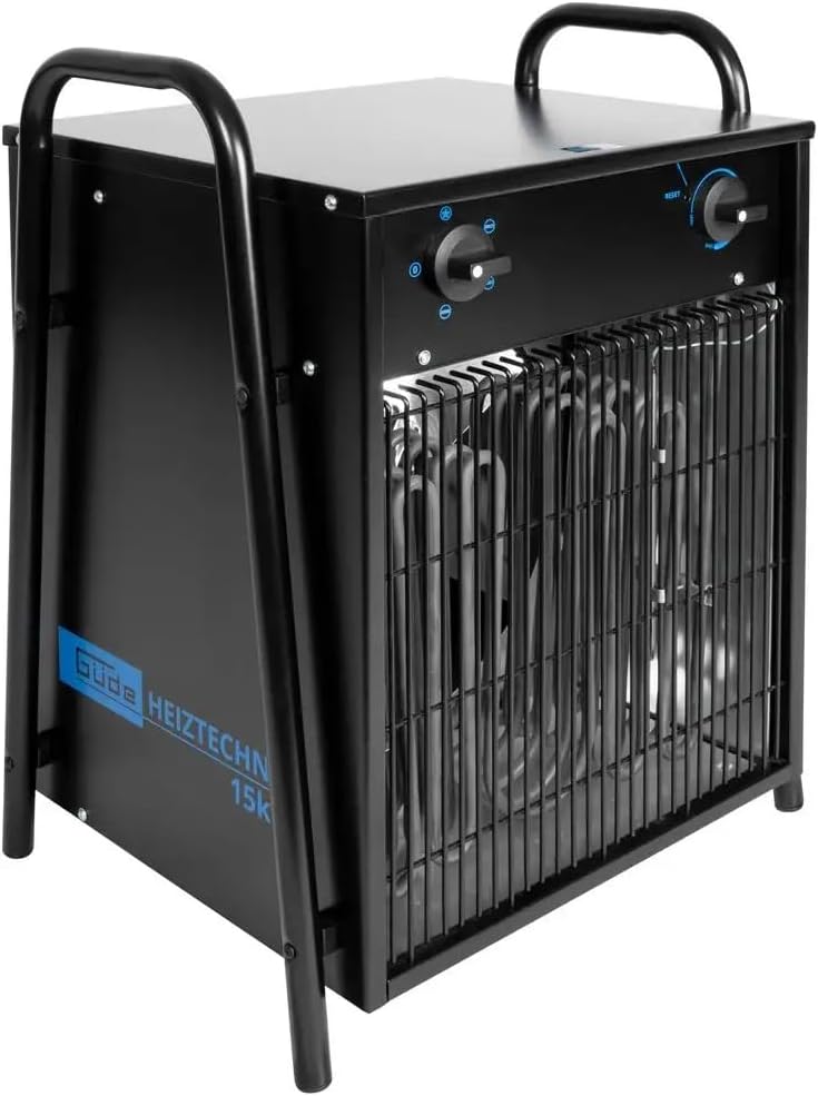 Güde Elektroheizkörper, 1292 m, 400 V, 15 kW, Schwarz, Elektroheizer GH 15 EV (, 3 Heizstufen 5 / 10 /, Gebläseleistung ³/h