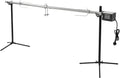GPUTYGHN Holzkohlegrill, 207x45x81 cm, 15 W, Edelstahl, Silber, Motorisierter Grillspiess Edelstahl
