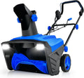 COSTWAY Schneefräse, 2300 W, 50 cm, 25 cm, 9 m, Blau/Schwarz, Elektro- mit LED-Leuchten & 15 A Motor, Arbeitsbreite