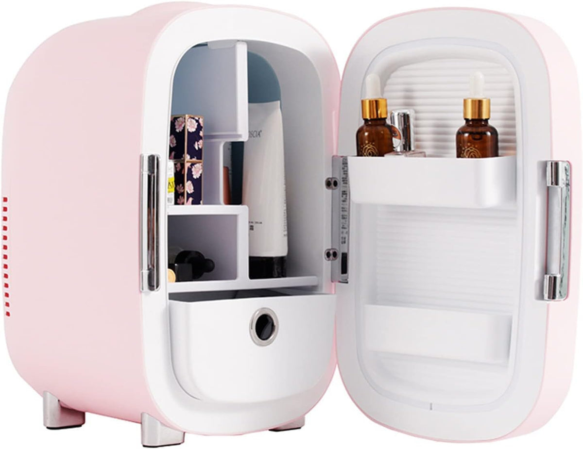 Mini-Kühlschrank, Weiss, Tragbarer Hautpflege-Kühlschrank, thermoelektrischer Kühler und Wärmer für Kosmetik