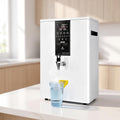 WHOOLEFUN Heisswasserspender, Schwarz, Gewerblicher, 50-liter-wasserboiler Mit Lcd-anzeige, 3000-w- Mit Stufenheizung