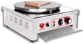 Beeketal Crepesmaker, 3000 Watt, 400 mm, Silber, 'BC40-1' Gastro Crepes Maker mit Ø Gusseisen Crepesplatte, 50-300 °C stufenlos einstellbar