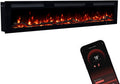 GLOW FIRE Elektrokamin, 182x35x12 cm, 1800 W, Schwarz, Inside 182 mit realistischem 3D LED-Feuer - Wand- mit, App Steuerung