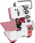 KXJQBM Overlock-Nähmaschinen, 180 W, 250 W, 300 W, Schwarz, / / Haushalts-Vierfaden-Steppstich-Nähmaschine
