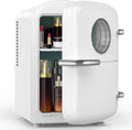 Electactic Mini-Kühlschrank, 4 L, Weiss, für Schlafzimmer, /6 Dosen, kleiner Kosmetik-Kühlschrank für Hautpflege