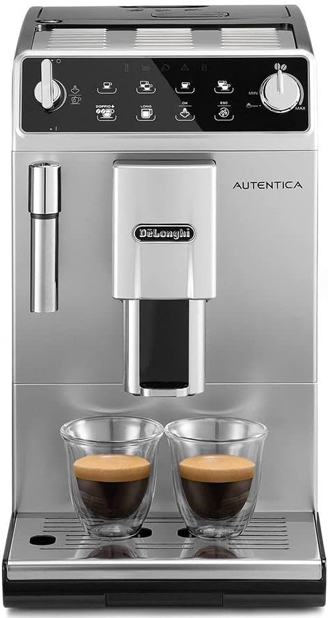 De'Longhi Kaffeevollautomat, 1450 W, 1,3 l, Silber/Schwarz, Autentica ETAM 29, SB (, Dampfdüse)