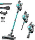 Dzaki Stabstaubsauger, Schwarz, 45000Pa Akku Staubsauger, Staubsauger Kabellos mit Smart Display, Standfunktion