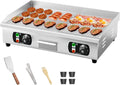 Panghuhu88 Elektrogrill, 29 Zoll, 3000 W, 110 V, Silber, Elektro-Grillplatte Kommerzielle Grillplatte