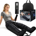 SUYUDD Fussmassagegeräte, Schwarz, Lymphdrainage Gerät Beine bei Lipödem, Beinmassagegerät Tragbar, 12 Modi, Einstellbarer Druck 60-270 mmHg